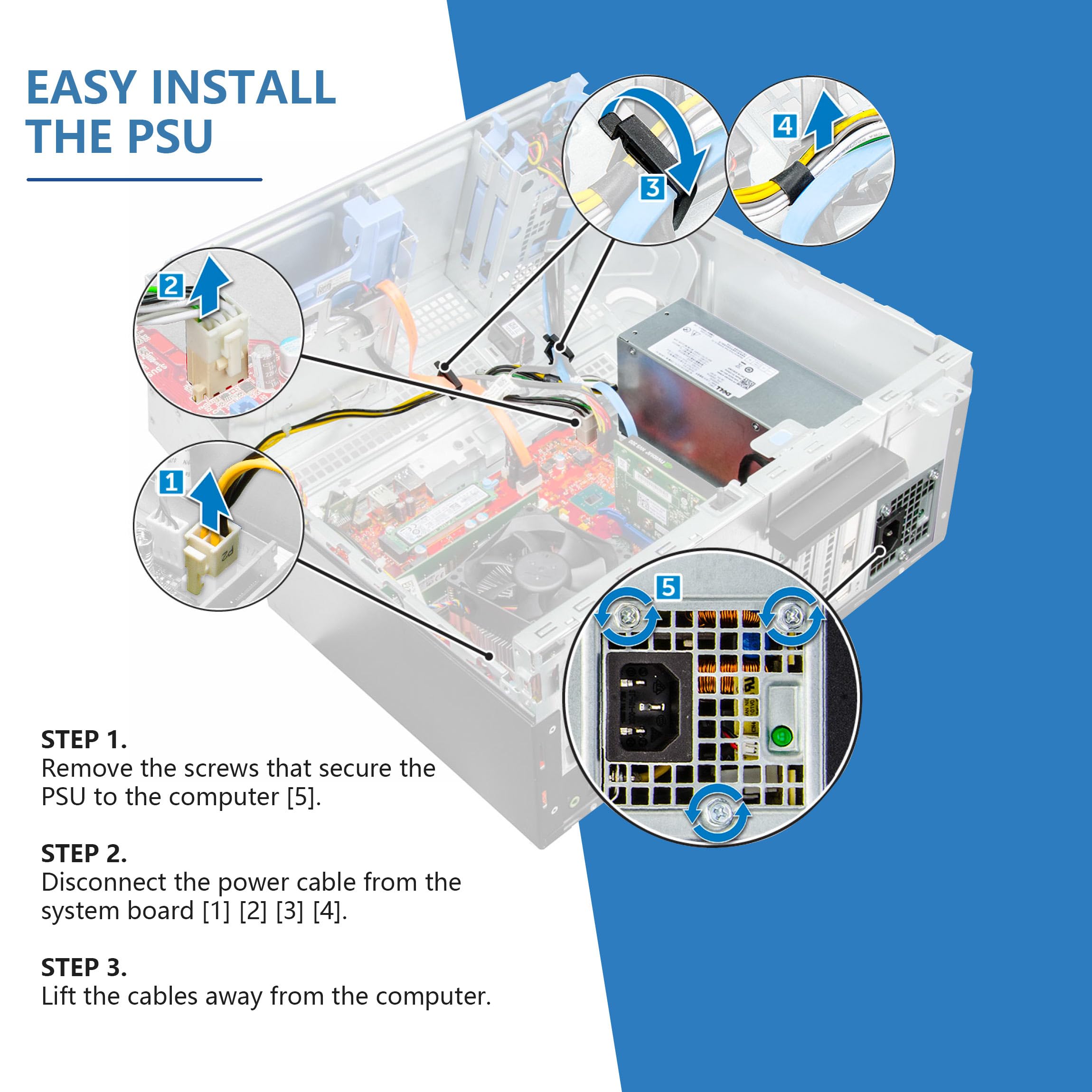 Amazon | POINWER H500EPM-00 H460EBM-00 D500EPM-00 5K7J8 Y7R0X 500W